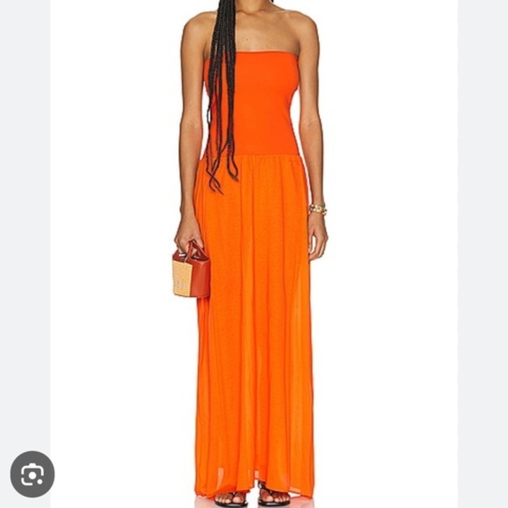 ERES‎ ZEPHYR ANKARA MAXI DRESS small/medium orange cotton